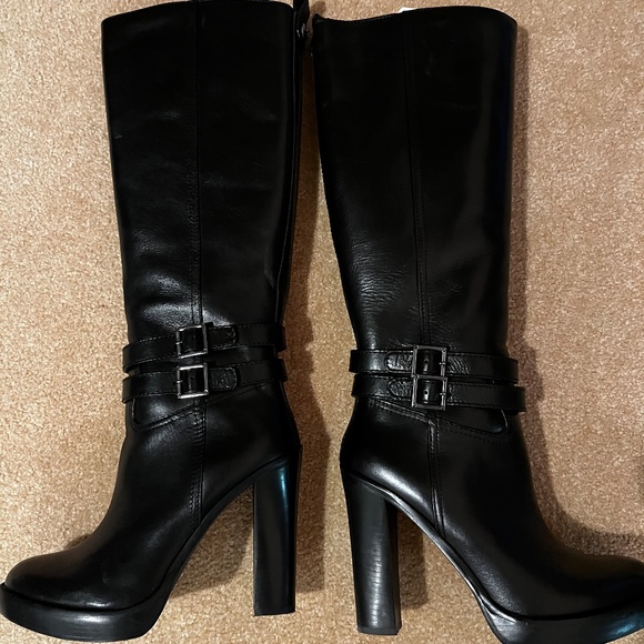 Tory Burch Black Heeled Boots - Picture 2 of 4